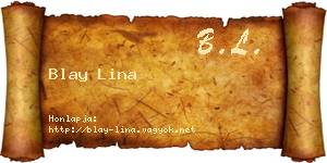 Blay Lina névjegykártya